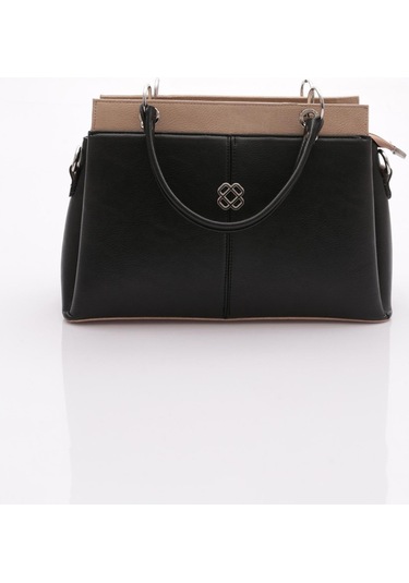 Dgn 1002 Kadin Kolonlu Omuz Ve Kol Çantasi 1002-2611-R1705 Siyah - Vizon