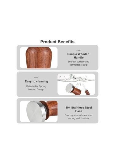 Fortunelane 51mm Paslanmaz Çelik Espresso Tamper Ve Şampanya Şarjı Seti - Profesyonel Basınçla Mükemmel Kahve Kırmızı Mor Kırmızı Mor