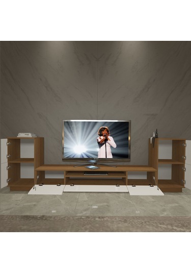 Decoraktiv Trendstyle On2 Slm Tv Ünitesi Tv Sehpası Ceviz - Beyaz