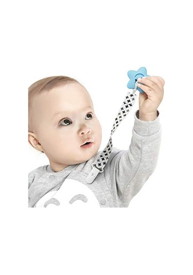 Bosphorusboutique Tutucu Renk, Paket Oyuncaklar Nötr Klipsleri Kaşıyıcılar Kaşıyıcı İçin, Evrensel Emzik Düz Diş Diş Çocukları Bebek 4'lü Ke