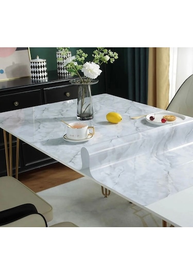 Mermer Desenli 108-a Kalın Pvc 1.2 Mm Masa Örtüsü
