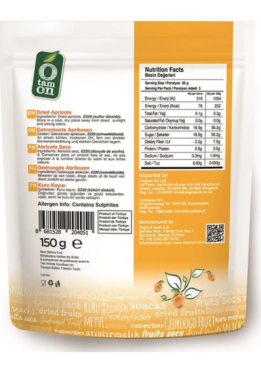 Otamon Kuru Kayısı 150 G