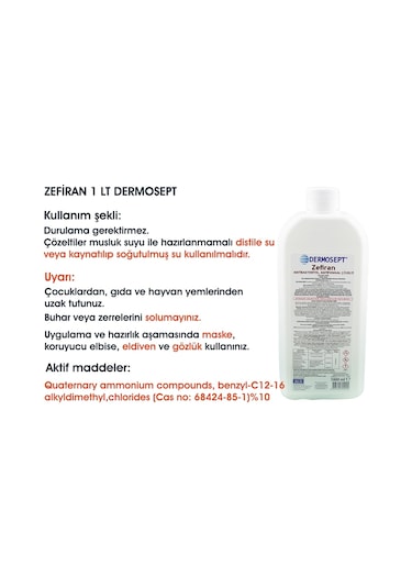 Dermosept Zefiran Antiseptik Çözelti 1 L