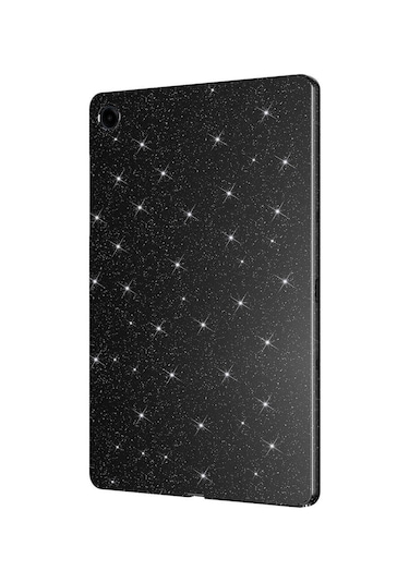 Galaxy Uyumlu  Tab S10 Lite Simli Parlak Görünümlü Zore Tablet Koton Kılıf - Gümüş Arka Kapak