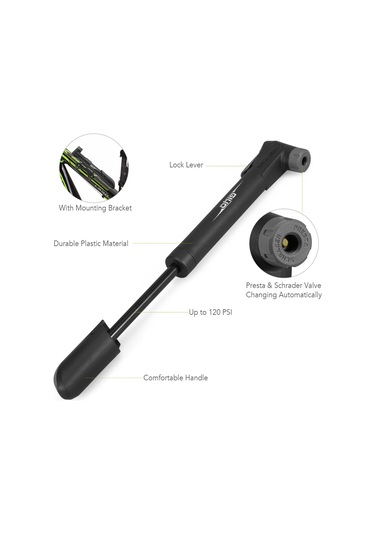 120psı Mini Bisiklet Pompası Yüksek Basınçlı Bisiklet Hava Pompası Presta Ve Schrader