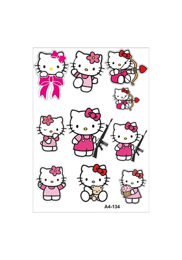 A4 Sticker 134 Tek Paket Çoklu Sticker Siyah