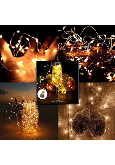 Honeybeeshop 6 Adet Solar Şişe Lambası Gündüz Şarj Gece Otomatik Aydınlatma Parti Noel Yılbaşı Dekorasyonu Sıcak Beyaz