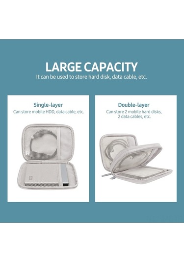 Didadodo Bubm 2.5 Hdd Çantası - Gri Tek Katmanlı Güvenli Taşıma Gri