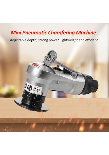 Hallow KP-5705 45 Derece Gümüş Pnömatik Pah Kırma Makinesi