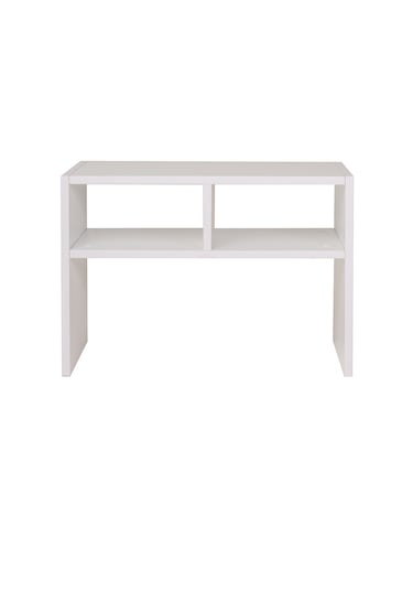 Raflı Yan Sehpa Koltuk Sehpası C Sehpa Zigon Sehpa Servis Sehpası Beyaz