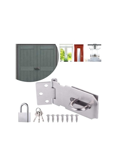 3 İnç Kapı Tokası Hırsızlığa Karşı Korumalı Kapı Kilidi Kolay Kurulum