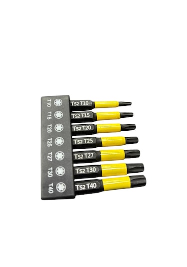 Torx Bits Set 7 Parça S2 Kalite 50 Mm