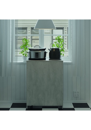 Asra Trend Mutfak Kiler Dolabı+katlanır Masa Md003 Retro Taş