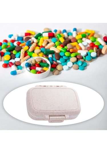 Suntek Dayanıklı Ve Şık Hap Kutusu Depolama Çözümü , Bej Diğer