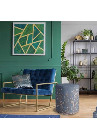 Mavi Çiçek Tasarımlı Puf Kumaşı Süettir. Uluslararası Solmama Sertifikasına Sahiptir. Çok Renkli