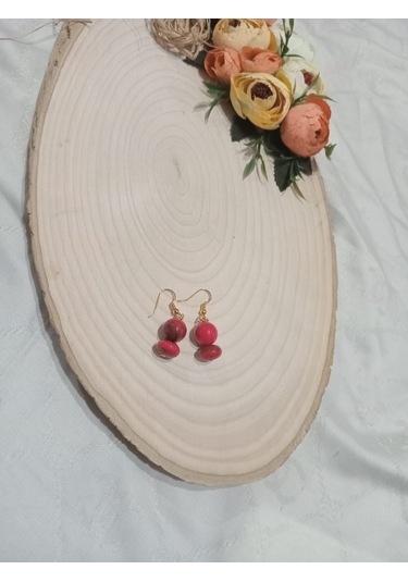 Modern Kırmızı Küpe Kırmızı