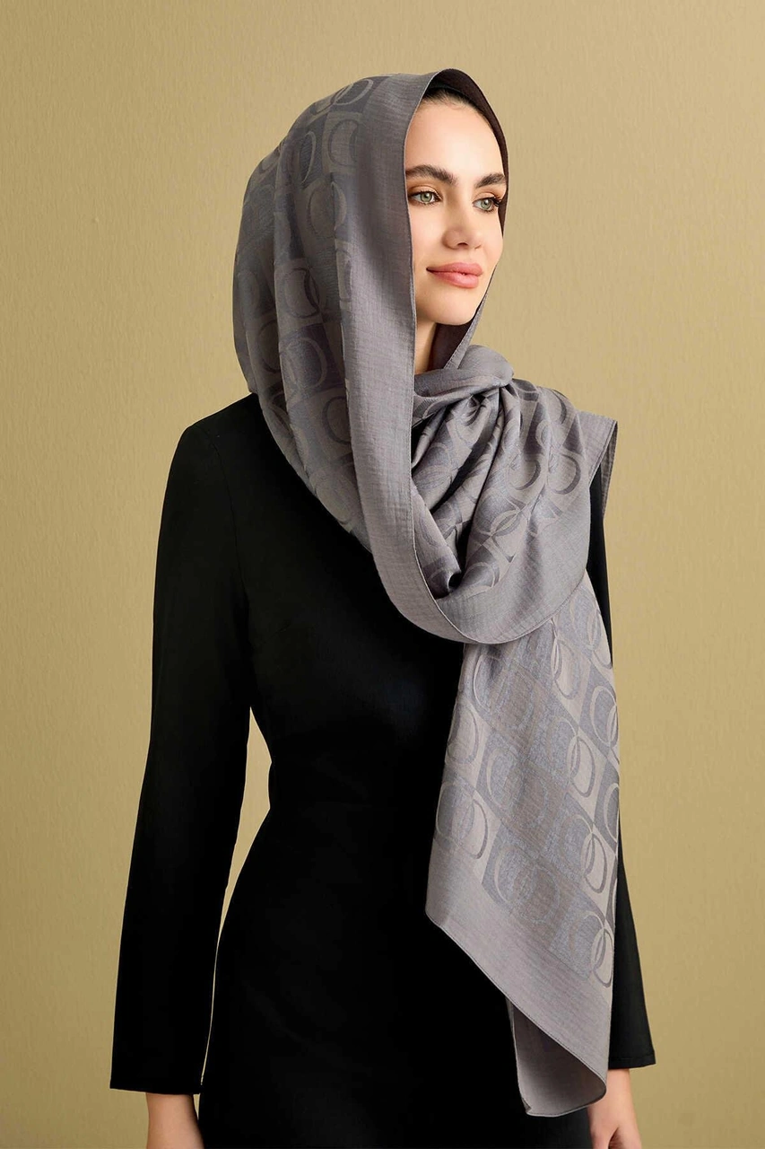 İmannoor Dama Desen Naia Şal70x200 241-3001 Antrasit