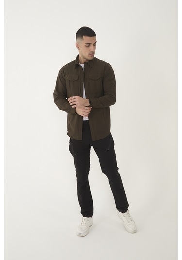 Camp Scoutland Camp387 Outdoor Tactical Rahat Ve Kullanışlı Su İticili Erkek Taktik Gömlek Haki