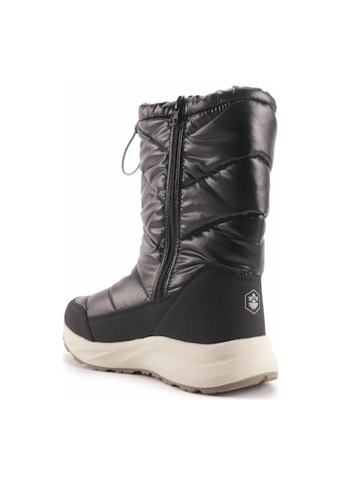 Lumberjack Chrıstmas Fermuarlı Sıcak Astarlı Uzun Kadın Kar Botu Siyah