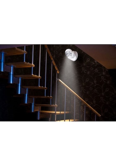 Hareketle Aktifleşen Led Işık Kablosuz Pil İle Çalışan Sensör Tv Uyumlu Melek Taban Beyaz