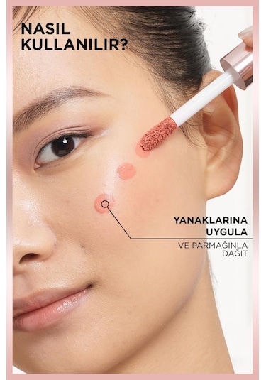 L'Oréal Paris Lumi Blush Likit Allık Glowy True Rose