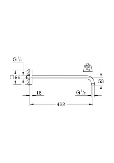 Grohe Rainshower Tepe Duşu Dirseği- 26145000 Diğer