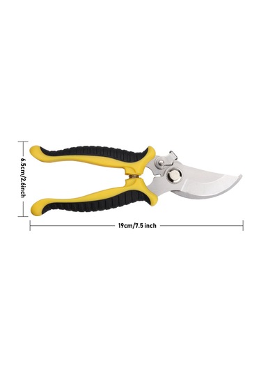 Symbee Bahçe Budama Makasları Sk-5 Çelik Bıçaklı, Silikon Saplı, Kolay Kullanıma Uygun, Esnek Yaylı, Çok Amaçlı Gönüllü Kesici Kırmızı-gri, 7.5 İnç