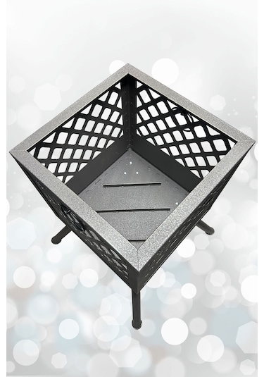 Bahçe Şöminesi Ateş Çukuru 60 Litre Büyük Boy Şömine Bahçe Sobası Balkon Isıtma Fire Pit