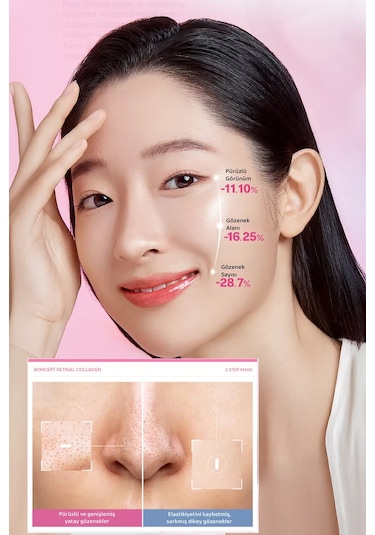 2 Adımlı Retinal Kolajen Serum Maske Seti Retinal Collagen Shot 2step Mask Sheet