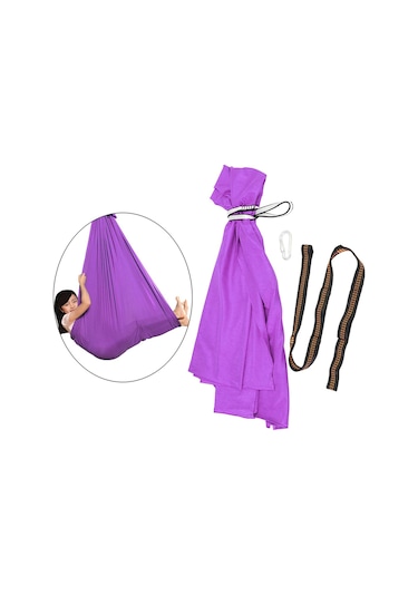 Suntek Magideal Çocuklar Salıncak Hamak Asılı Pod Duyusal Karabina Mor