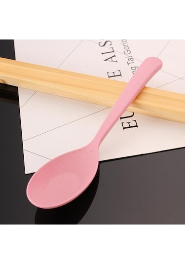 Mavi Çorba Kaşığı Çevre Dostu Uzun Saplı Plastik Mikrodalga Bulaşık Makinesinde Yıkanabilir Lapa Kaşığı Çocuk Sofra