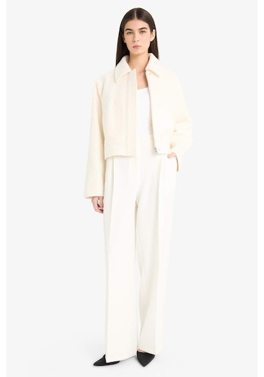 Defacto Regular Fit Polo Yaka Kaşe Mont E8630ax25auer128 Ekru