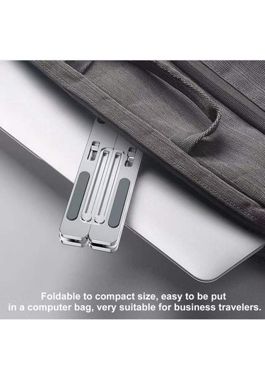 Maiyame Alüminyum Dizüstü Bilgisayar Tutucu: Katlanabilir, Soğutucu, Yükseltilebilir - Siyah, 18 İnç, Çantalı Taşınabilir Masaüstü Ayak