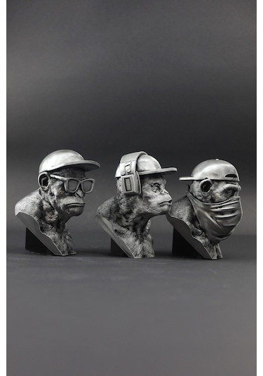 Üç Maymun - Figür / Büst - 12cm