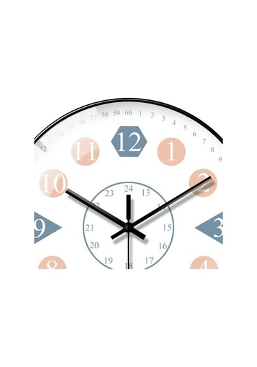 Pazly Suntek Siyah-kenarlık-b Sessiz Saati Inç Duvar Dekoratif 8 Uz Siyah