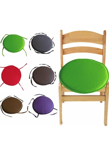 Yeşil Yuvarlak Bistro Dairesel Sandalye Minderi Koltuk Yedekleri Mutfak Yemek Çıkarılabilir Kapak Yeni