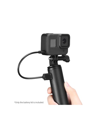 Tenfowee Gopro Hero 8 Black İçin Pil Kapağı, İç Sponge İle Pil Sabitliği, Şarj/mikrofon Deligi, Dayanıklı Plastik Malzeme Gümüş