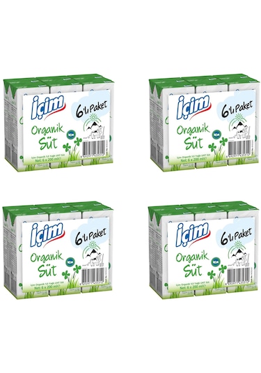 İçim Organik Süt 200 Ml X 24 Adet