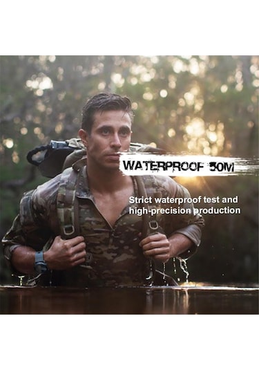 Erkek Dijital Saatler Dünya Saati Alarm Spor Kronometre Erkek Su Geçirmez 50m Kol Saati-tank Diğer