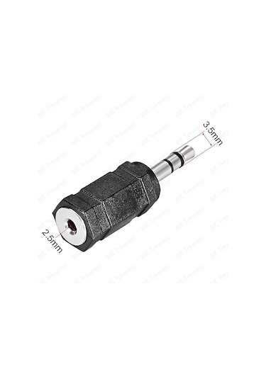 3.5mm Erkek To 2.5mm Dişi Stereo Mic Ses Kulaklık Jak Adaptörü Dö