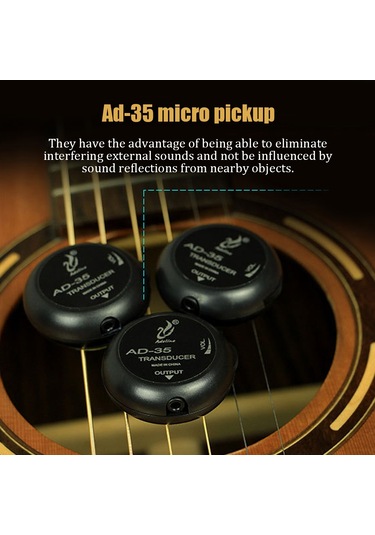 Yaozixa Ad-35 Akustik Enstrümanlar İçin Basit Kurulumlu, Ses Kontrolü İle Piezo Mikrofon Pickup Gitar, Ukulele, Keman, Banjo Vb.