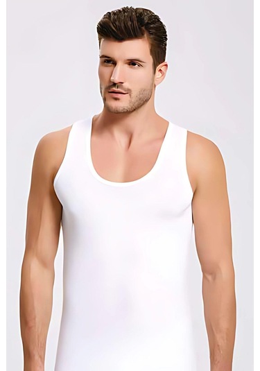 Lycra Bambu Atlet Erkek 1608 Beyaz