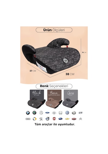 Baby Home 905 Gotime 15 36 Kg Yükseltici Oto Koltuğu Siyah