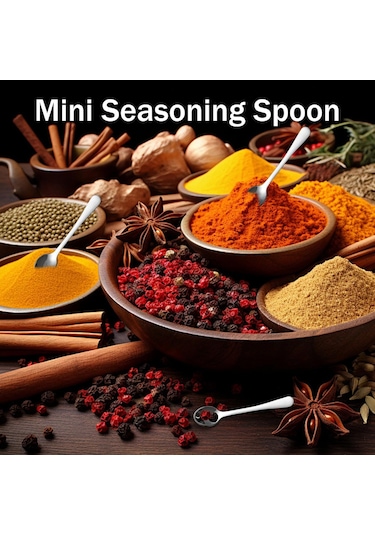 Kosona 8'li Paslanmaz Çelik Mini Baharat Kaşığı Seti - 2.8 İnç, Tuz Şeker Kavanozları İçin Dayanıklı Ve Kolay Temizlenir Servis Kaşıkları