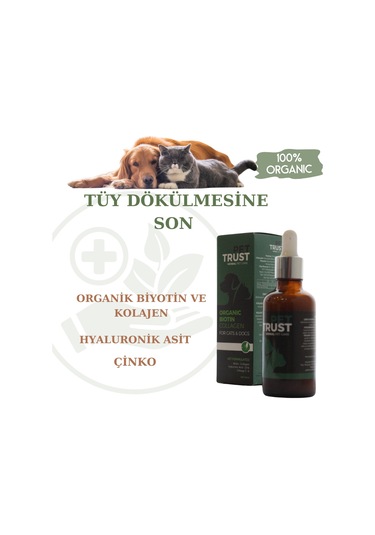 Pet Trust Herbal Pet Care Organik Kedi ve Köpekler İçin Tüy Dökülmesi Engelleyici 50 ML