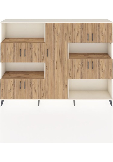 Arges Dolap 10 Raflı 9 Kapaklı 220x30x163 Aytaşı-çam Aytaşı-çam