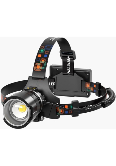 Worryfree-dış Mekan Sensörü Güçlü Işık Far Iı--t45-t6 Beyaz Işık Siyah