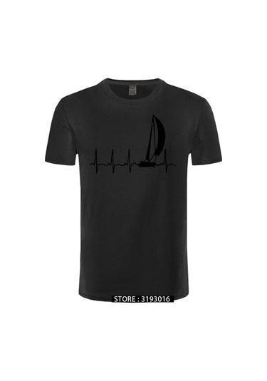 Cınessd Yelken Kalp Atışı Grafikli Yazlık %100 Pamuk Erkek Tshirtfuşya Fuşya