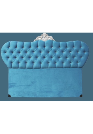 Başlık Alc Avangartmodel 90cm Baby Face Kumaş Modern Kapitone Mavi Renk El Yapımı