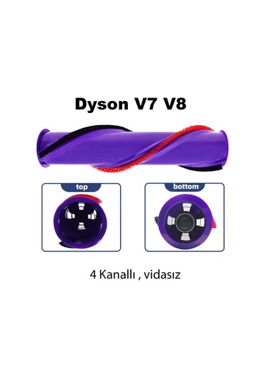 V7 V8 İçin Halı Temizleme Fırçası , Başlık İçin Rulo Fırça